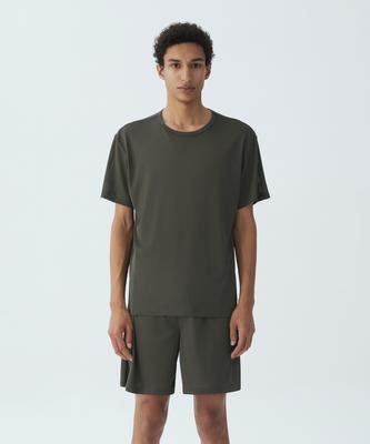 Libadiweeo Performance Cool Mesh Relaxis Men'S T-Shirt_Khaki