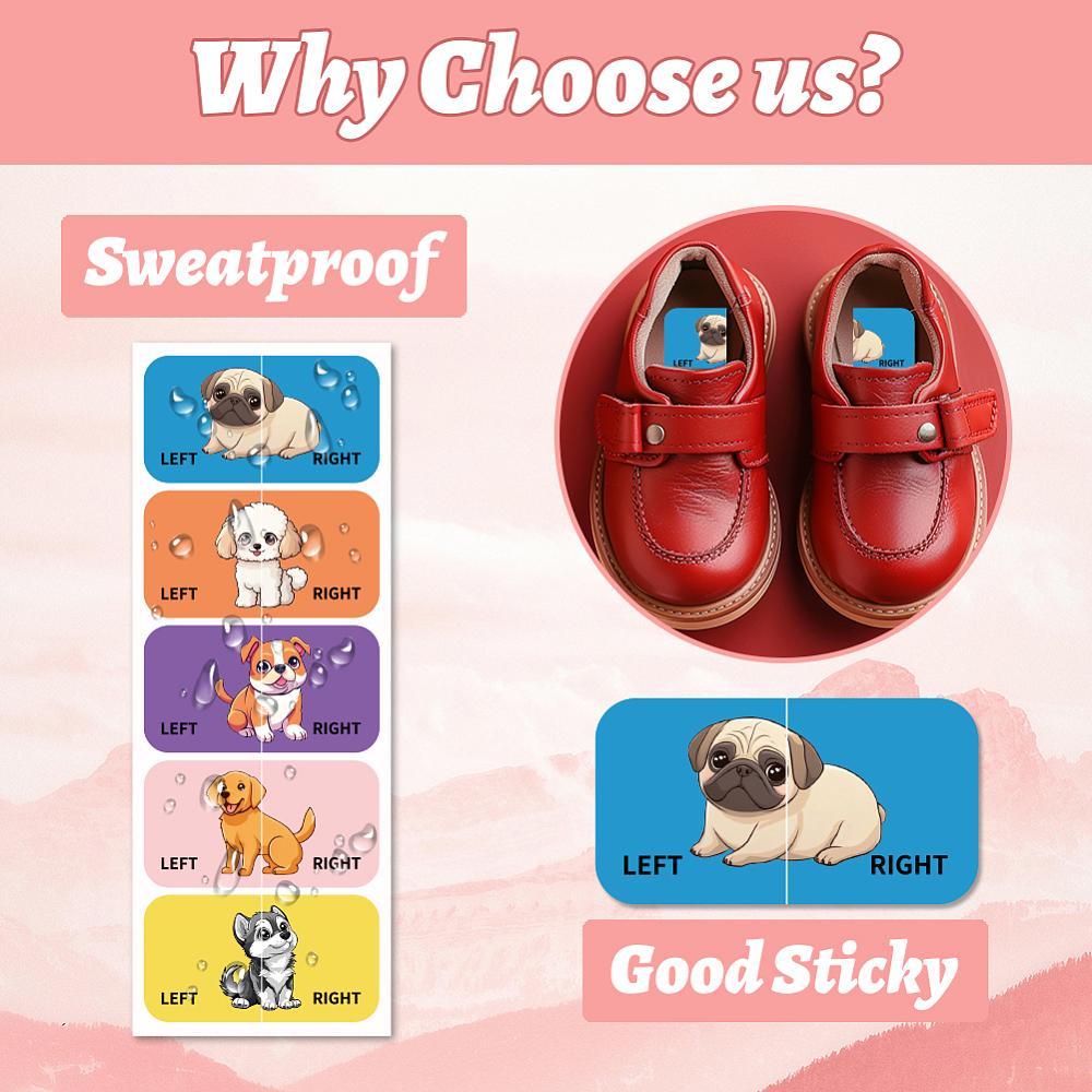 Waterproof Paper Sticker Rectangle Dog 240x90mm
