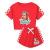 5530 Kids Girls Nastya Print Short Sleeves T-Shirt Shorts Pants Sport Clothes Set