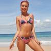 9015# New Arrival European and American Flag Push-up Bikini Set - Women's Sexy Split Swimsuit
