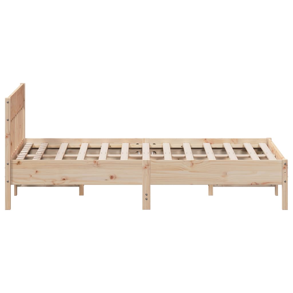 Vidaxl Bed Frame Without Mattress, 160X200 Cm, Solid Pine Wood