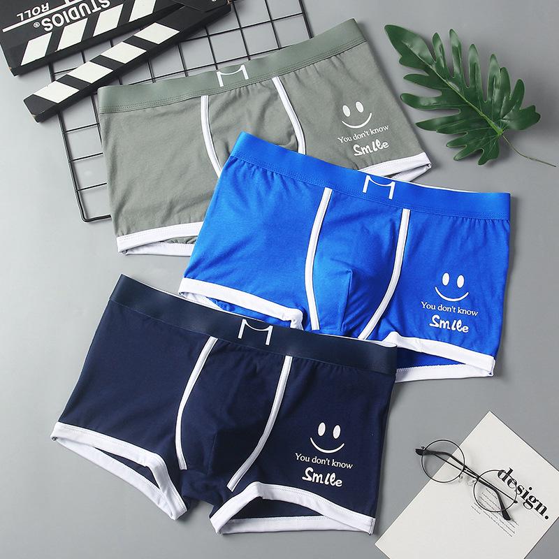Herren Smiley Persönlichkeit Boxershorts für Teenager - Atmungsaktive und sportliche Sommerunterwäsche mit mittlerer Bundhöhe