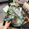 Neue koreanische Version von modischem vielseitigem kleinem Schal Simulation Seide doppellagiger langer Seidenschal Damen Anzug Tasche Bindeband kleiner Streifen