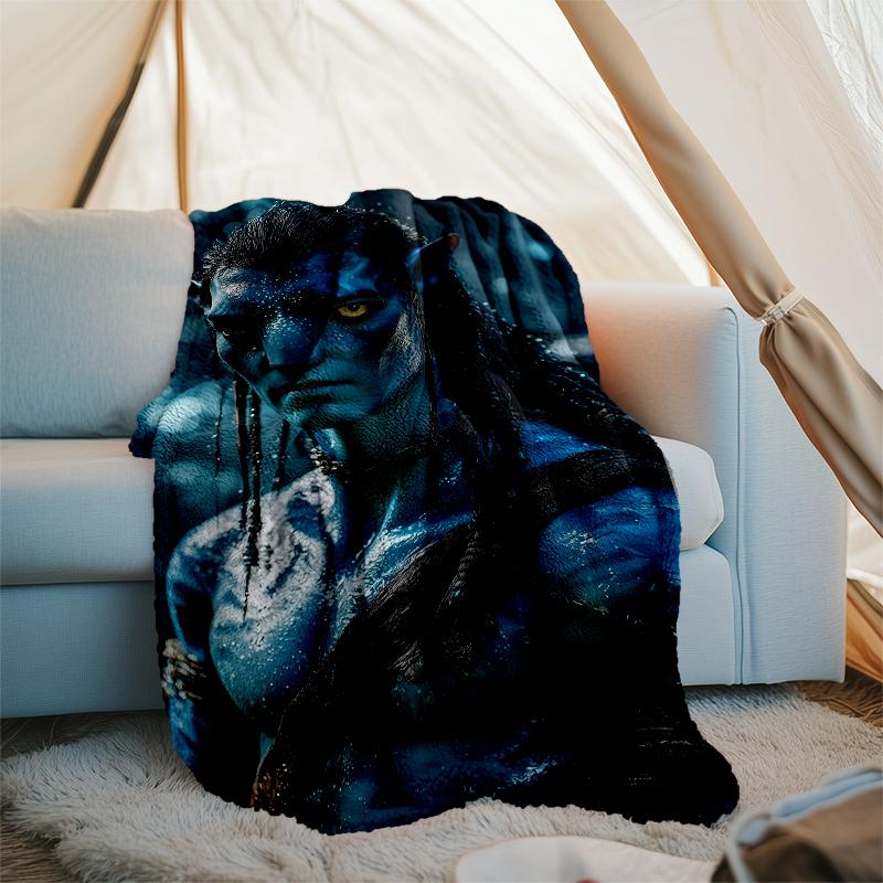 Avatar-Thema bedruckte Decke Perfekt für Sofa Bett Reisen Außenbereich Maschinenwaschbar Gemütlich Langlebig