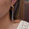 Jieding titanium steel color matching fringed earrings niche stud earrings stainless steel jewelry earrings