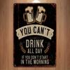 Metal Wall Poster Vintage Beer Quote for Bar Garage Home