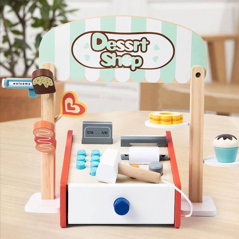 

Детский имитационный деревянный игровой набор Магазин десертов , ролевые игры, игрушки-симуляторы разноцветный