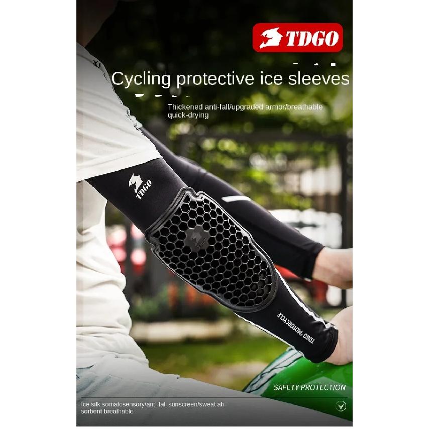 High Elastic Breathable Motorcycle Gloves & Elbow Guards with UV Sun Protection Anti-Slip Ice Silk for Enduro Motocross Sports
