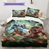 Predator Pattern Bedding Set Quilt Cover Pillowcase Home Decor Gift (1 * Duvet Cover + 2 * Pillowcase, Without Core)