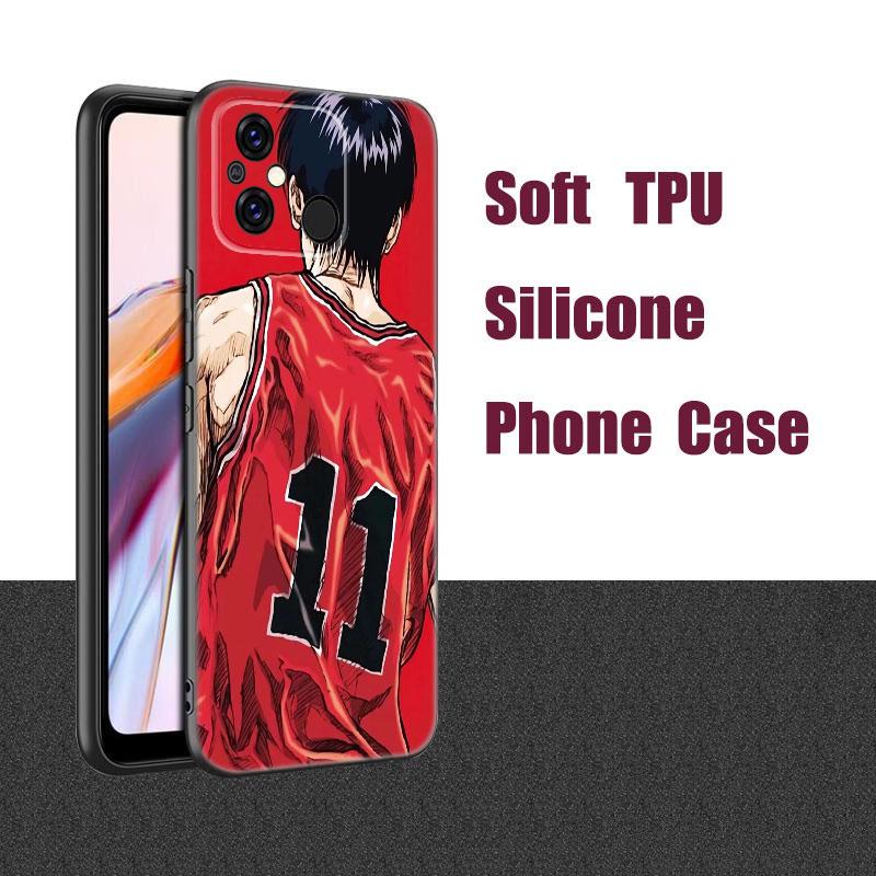 Anime Slam Dunk Black Silicone Phone Case For Xiaomi Redmi 7A 8A 9A 10A 11A 9C 10C 12C 13C 11 Prime A1 A2 Plus 12 4G Note 9T 12R