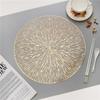 Round Firework Shape PVC Placemat Hollow Table Mats Coaster Pads Heat-Resistant Wipeable Waterproof Anti-Slip Pad Home Decor