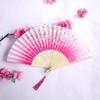 Vintage Bamboo Silk Women's Folding Fan - Portable Dance Gift