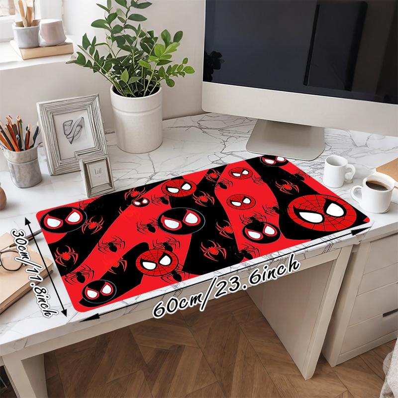 1Pc Spiderman Mask Gaming Mouse Pad Keyboard Desk Mat Non-slip Rubber Lock Edge Waterproof Computer Mousepad for Office Home Decor Y1508