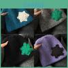 Woolen Snowflake Cap With Breathable Design For Cold Season Women