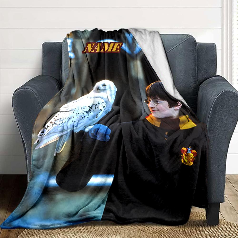 Custom Name "Harry Potter's Journey" blanket for Couch & Bed, Plush Cozy Fuzzy Blanket Super Soft & Warm Blankets for Fall and Winter. 0908104