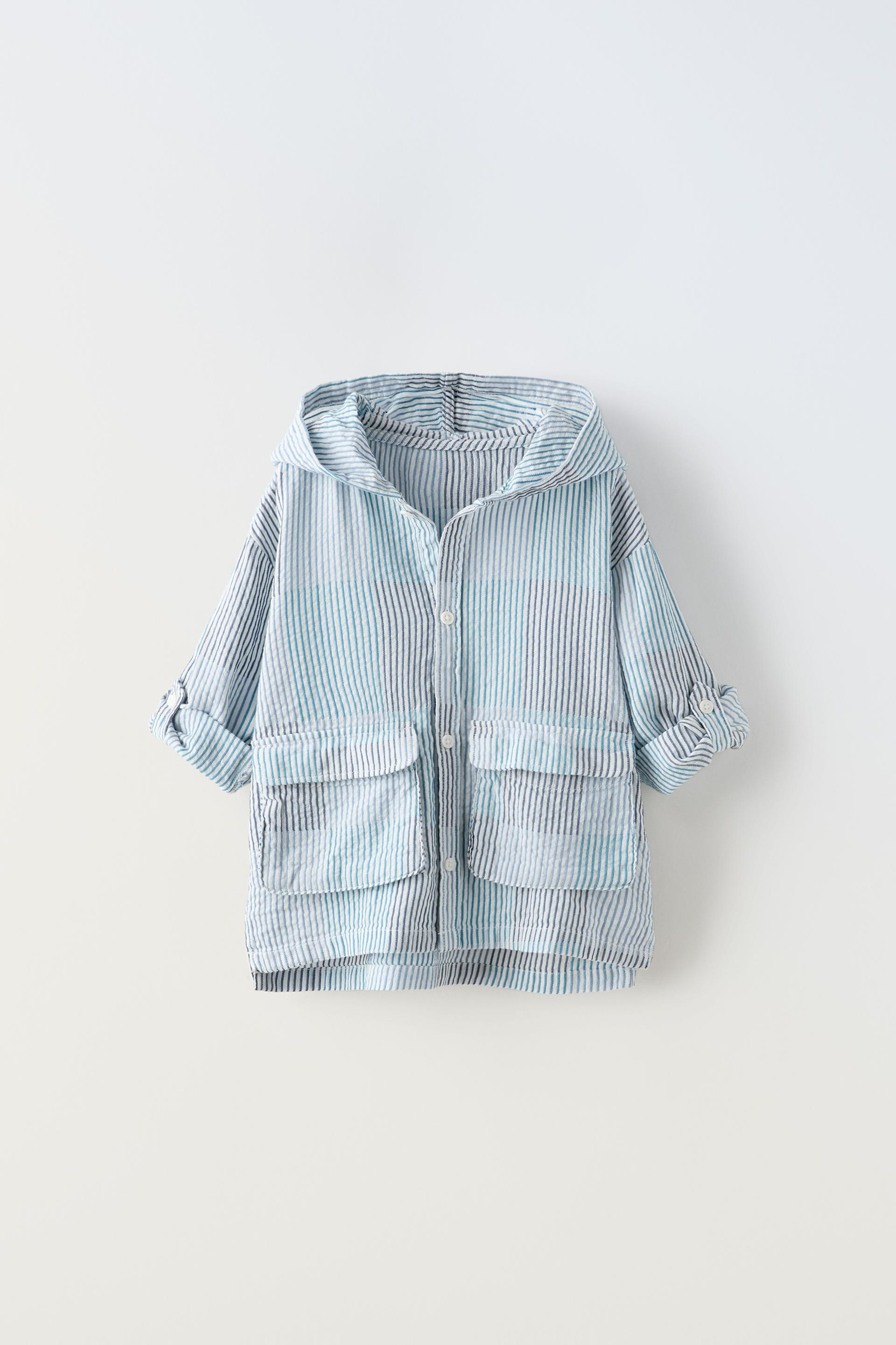 

ПОЛОСКАЯ РУБАШКА С КАПЮШОНОМ