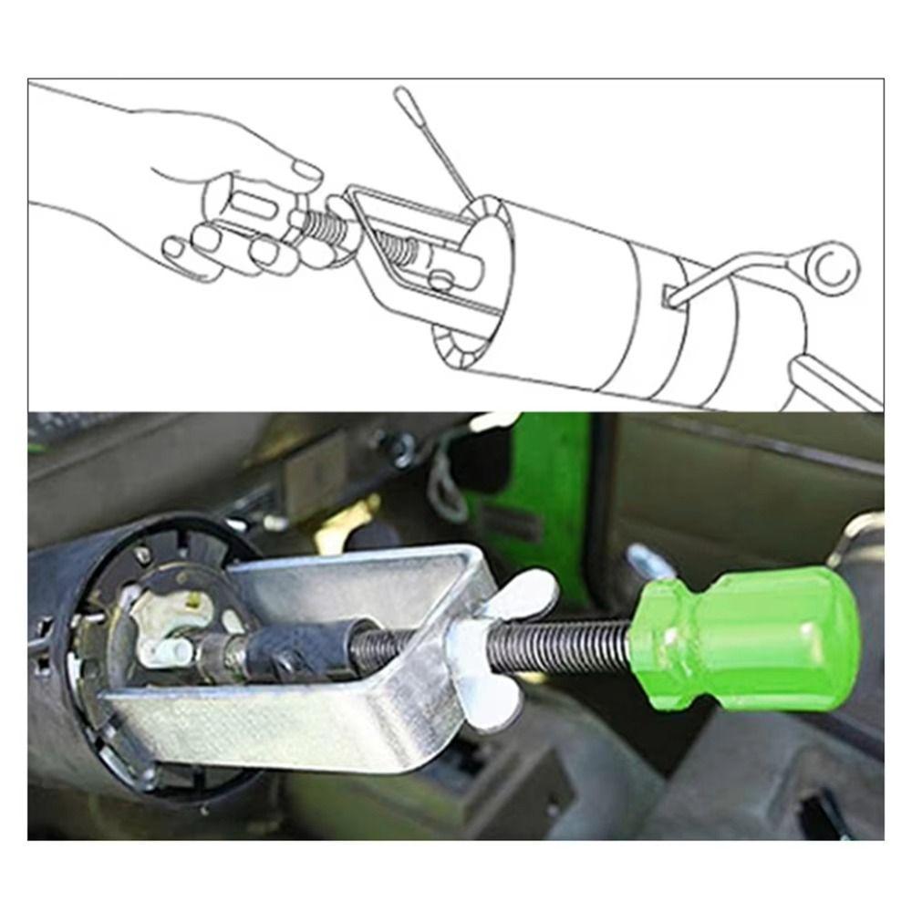 Heavy Duty Lock Plate Retainer Tool Steel Splitter Steering Wheel Puller  Auto Repair