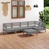 VidaXL Solid Pine Wood Garden Lounge Set 6 Pcs Patio Furniture Outdoor Furniture Terrace Furniture Set 3082704