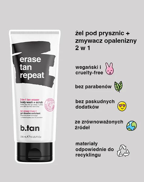 B.tan Erase Tan Repeat Shower Gel + Tan Clearing