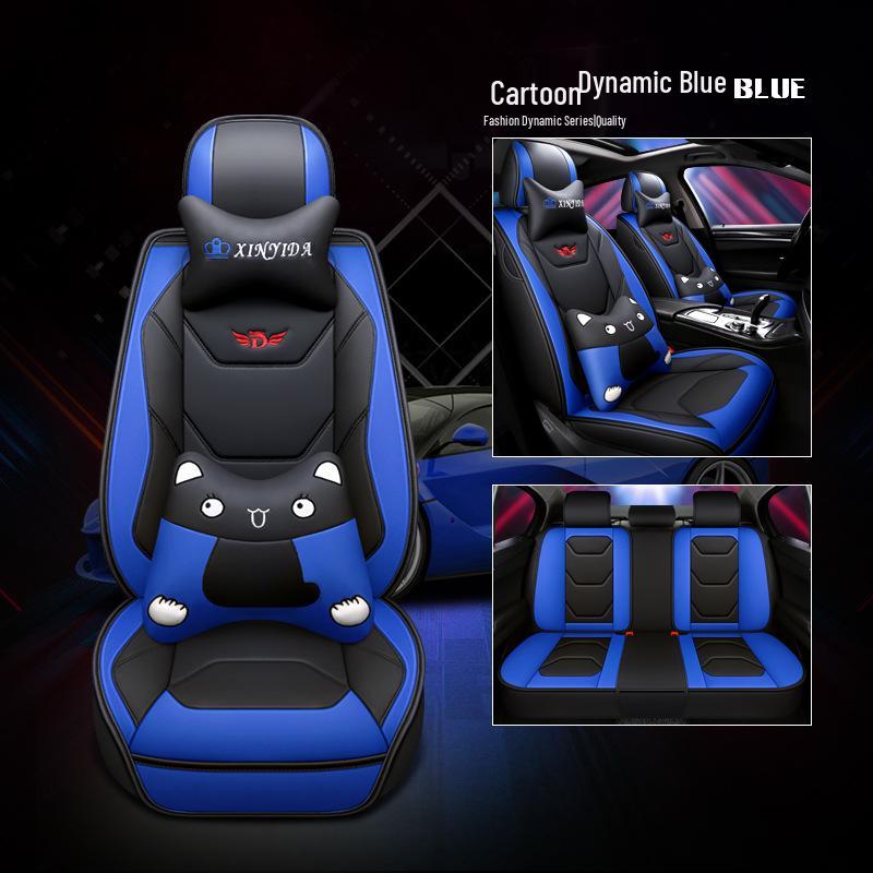 Leopard CT7 Leather Seat Cushion: Universal, All-Season Full Coverage for D22 Navara Rich Pickup.