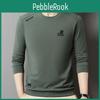 Mens Spring And Autumn Tshirt Long Sleeve High Sense Crew Neck Medium Sweater Mens Casual Bottom Shirt