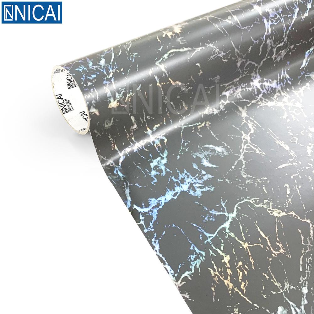 New Design Crystal Laser Marble Car Wrap Film Glossy Series Personality Clearly Pattern Car Film Sensitive Glue Car Stickers