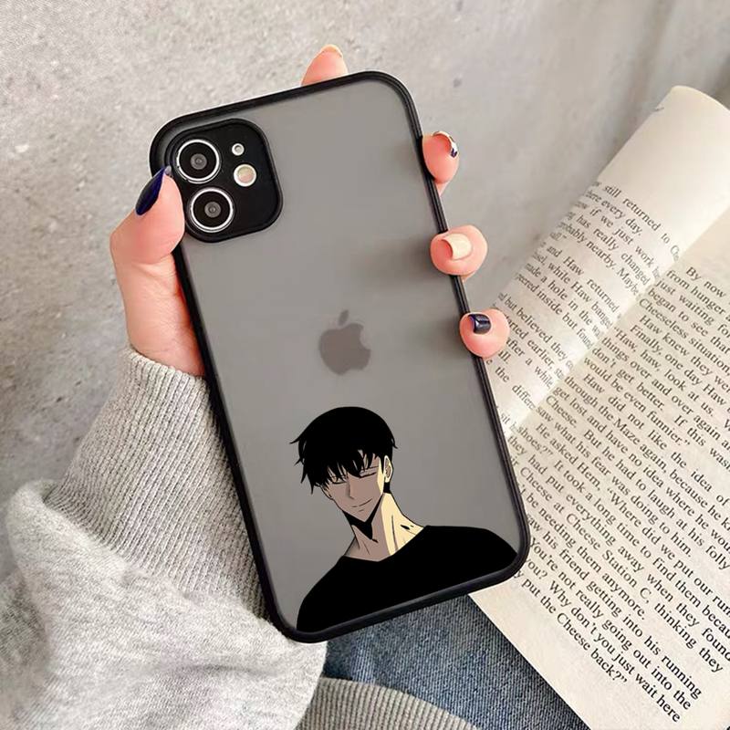 Solo Leveling Sung Jin Phone Case Matte Transparent For Iphone 7 8 11 12 Plus Mini X Xs Xr Pro Max Cover