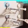 Retractable Wall-Mounted Suction Cup Clothes Hanger and Drying Rack