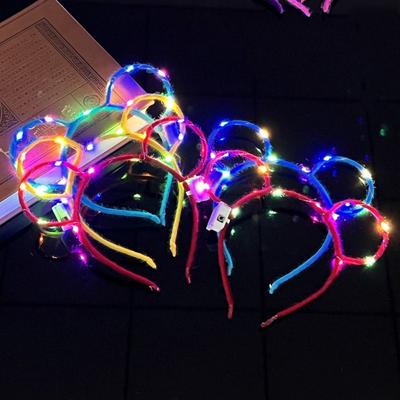 Crown Glowing Cat Ears Hair Band LED Rabbit Ears Headband  Festival Decoration