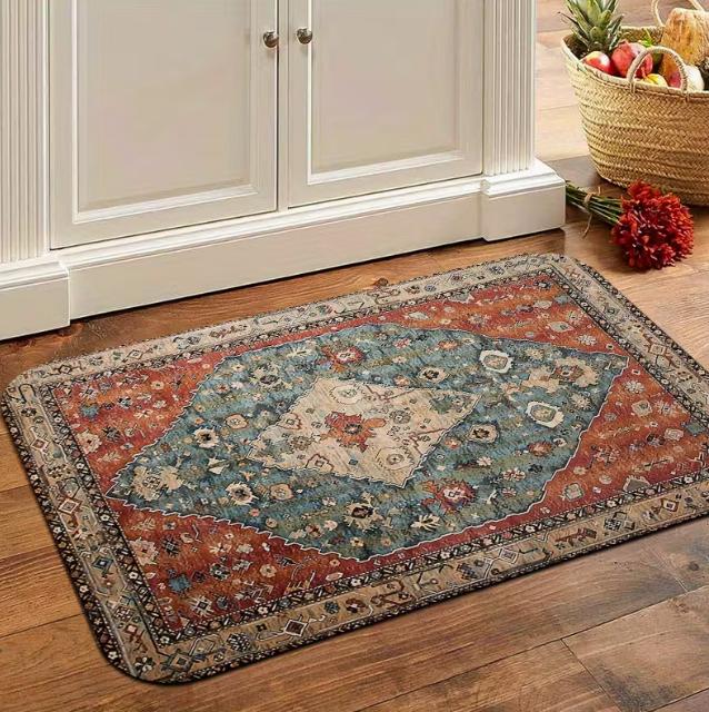 

Bohemian Style Ethnic Pattern Door Mat Rectangular Anti Slip Floor Mat Suitable for Living Rooms Bedrooms and Entrance Carpets 40cm x 60cm