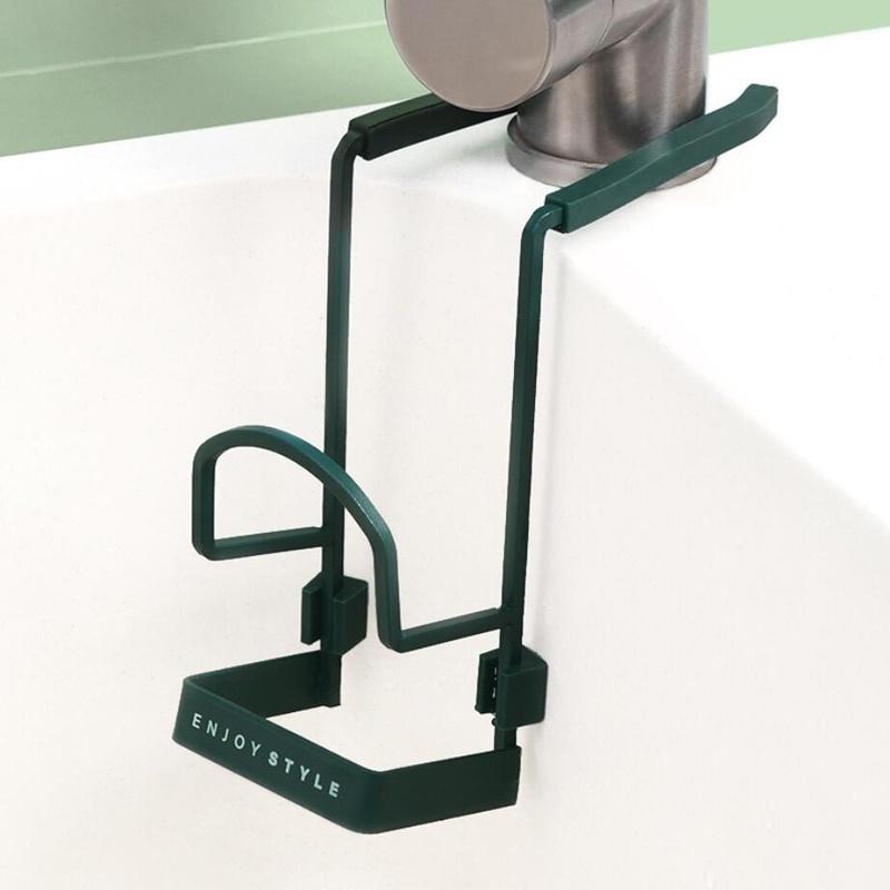 Portaspugne da Lavello Durevole Porta Spugne da Lavello Piccolo Organizzatore in Metallo per Cucina Bagno Scolapiatti Liquido Porta Spugne Porta Spugne da Rubinetto Doccia Comodo