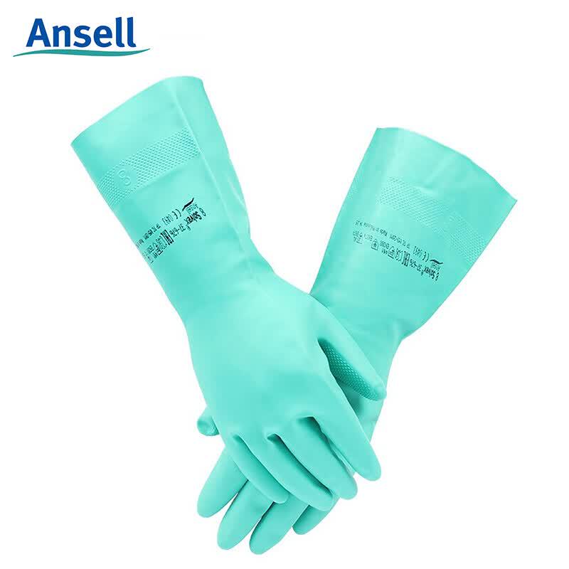 ANSELL 37-176 Reusable Nitrile Chemical Protective Gloves Size 9 (Large), 12 Pairs