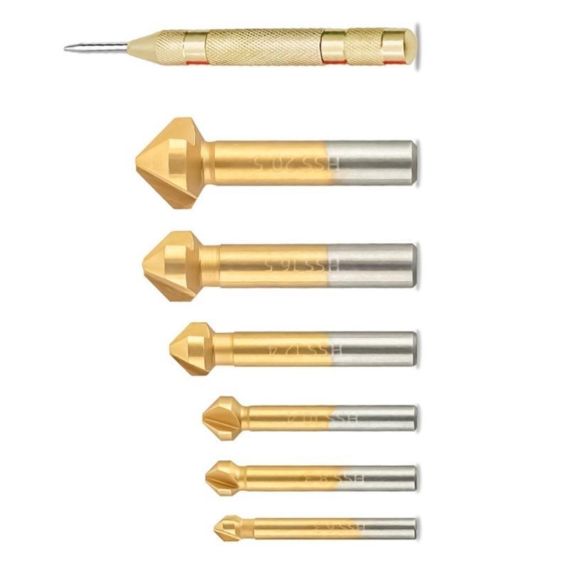 6/7Pcs/set Countersink Drill Bit Set High Speed Steel Counter Sink Drill Bit