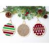 Runde Holz-Kreuzstich-Dekorations-Kits für DIY-Weihnachtsbaumschmuck