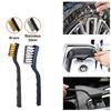 Long Last Rust Remover Cleaning Brush Reinforced Copper/Steel Wire For Bike Automotive Parts And Household Use