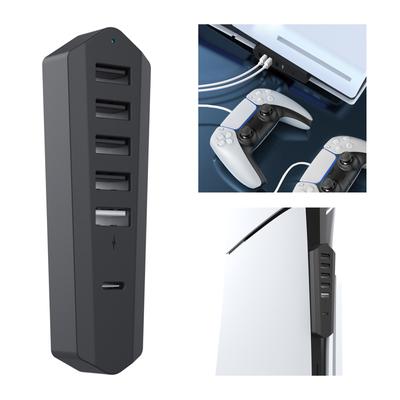 6-in-1 USB-Hub für PS5 Slim Host Multi-Port-Konverter-Adapter Erweiterungsverteiler Spielkonsole USB2.0-Erweiterungs-Hub