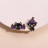 Adorable Cartoon Bat Cat Design Alloy Pin Brooch For Unique Outfit Accessories
