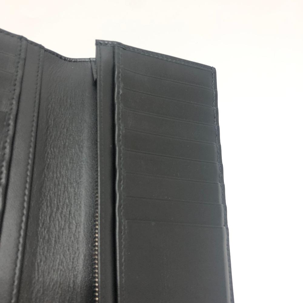 Dior Punching of League Bifold Long Wallet Leather Black/SilverHardware