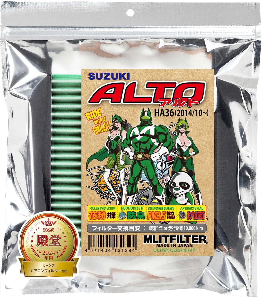 Mlit Filter Suzuki Alto Air Conditioner Filter (MLITFILTER) (HA36, HA37/97) D-110_36ALTO
