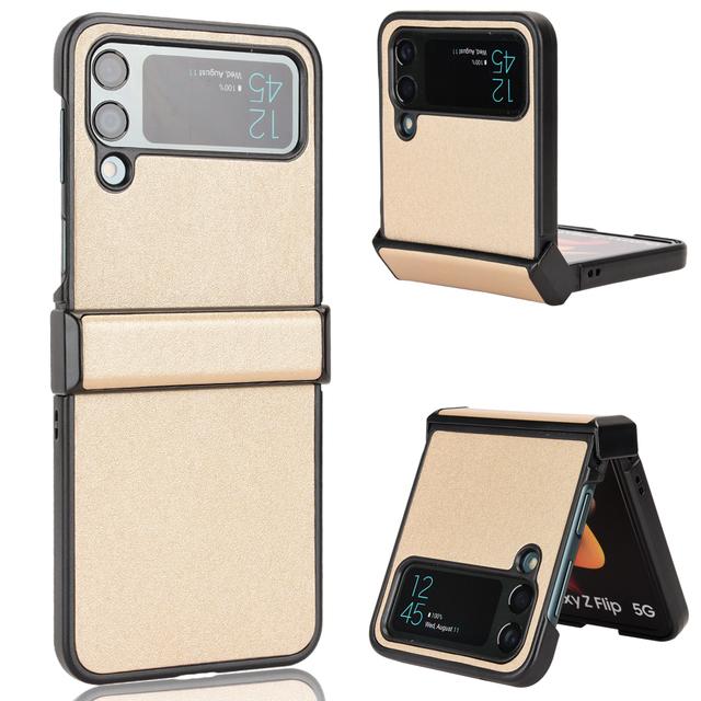 

Тонкие защитные чехлы для телефонов против пота для Samsung Galaxy Z Flip 4 5g Flip4 Flip3 Flip 3, чехол без отпечатков пальцев for Samsung Z Flip 3 золотой