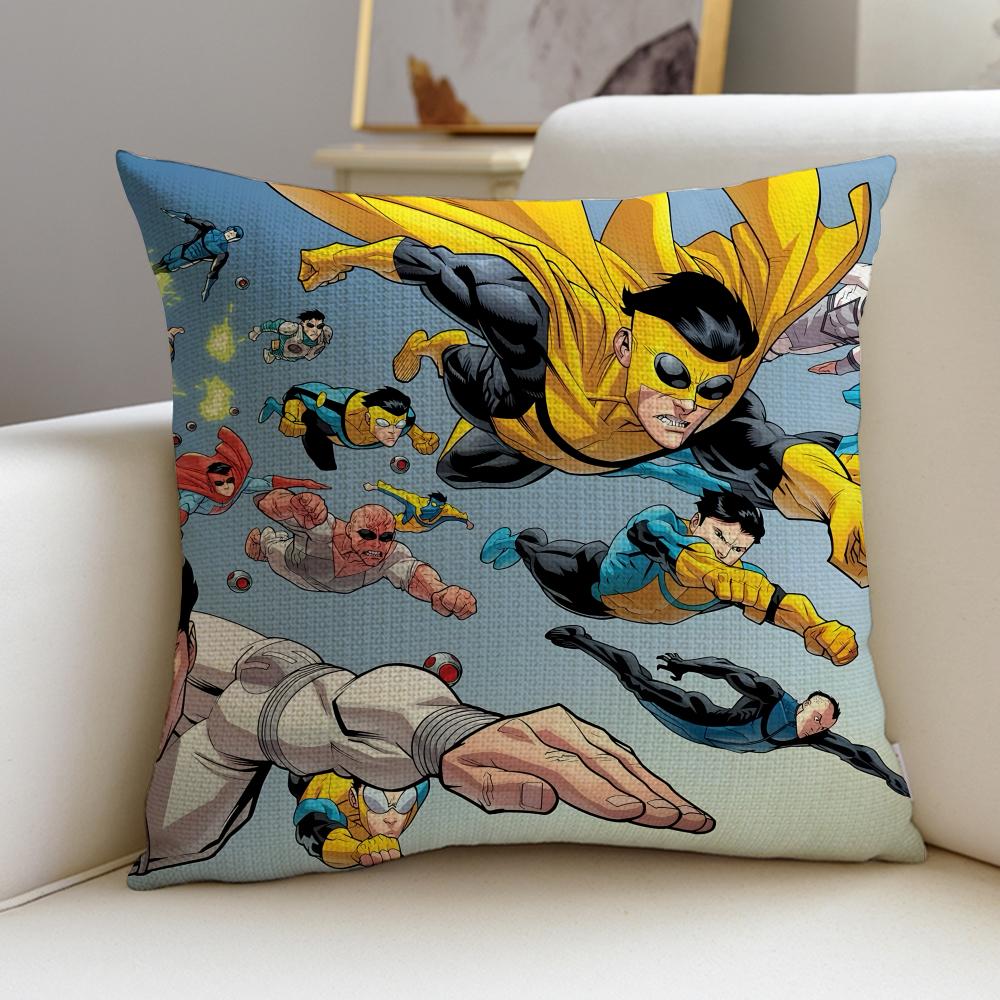 Bold IInvincibleS Cushion Cover Breathable and Skinfriendly Linen Pillowcase Square Removable and Washable Cushion