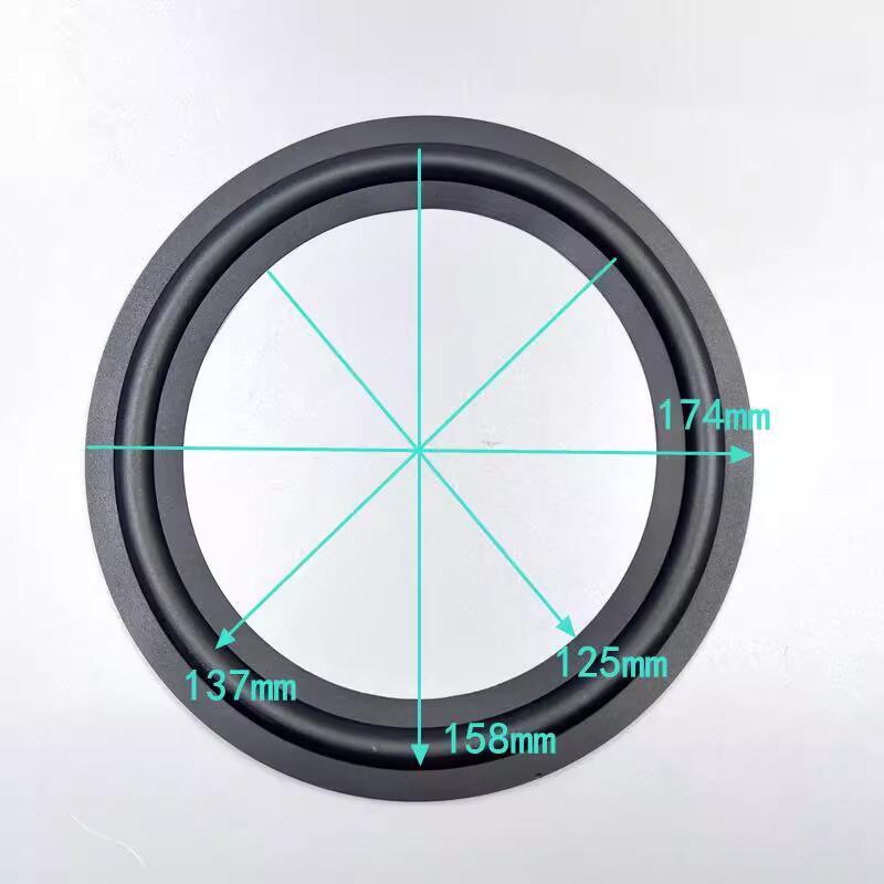 GHXAMP 7 inch 174mm For B&W Black Replacement Rubber Edge Speaker Repair Inner 125mm Ring Removal 2PCS