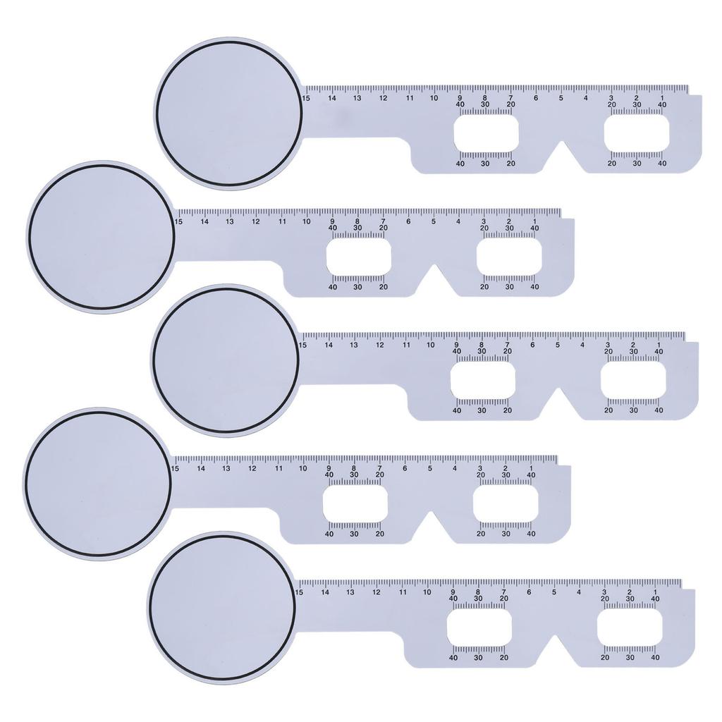 5pcs Eye Pupil Distance Meter Smoothing Edges Prevent Slip Handle Ophthalmic Measure Tool