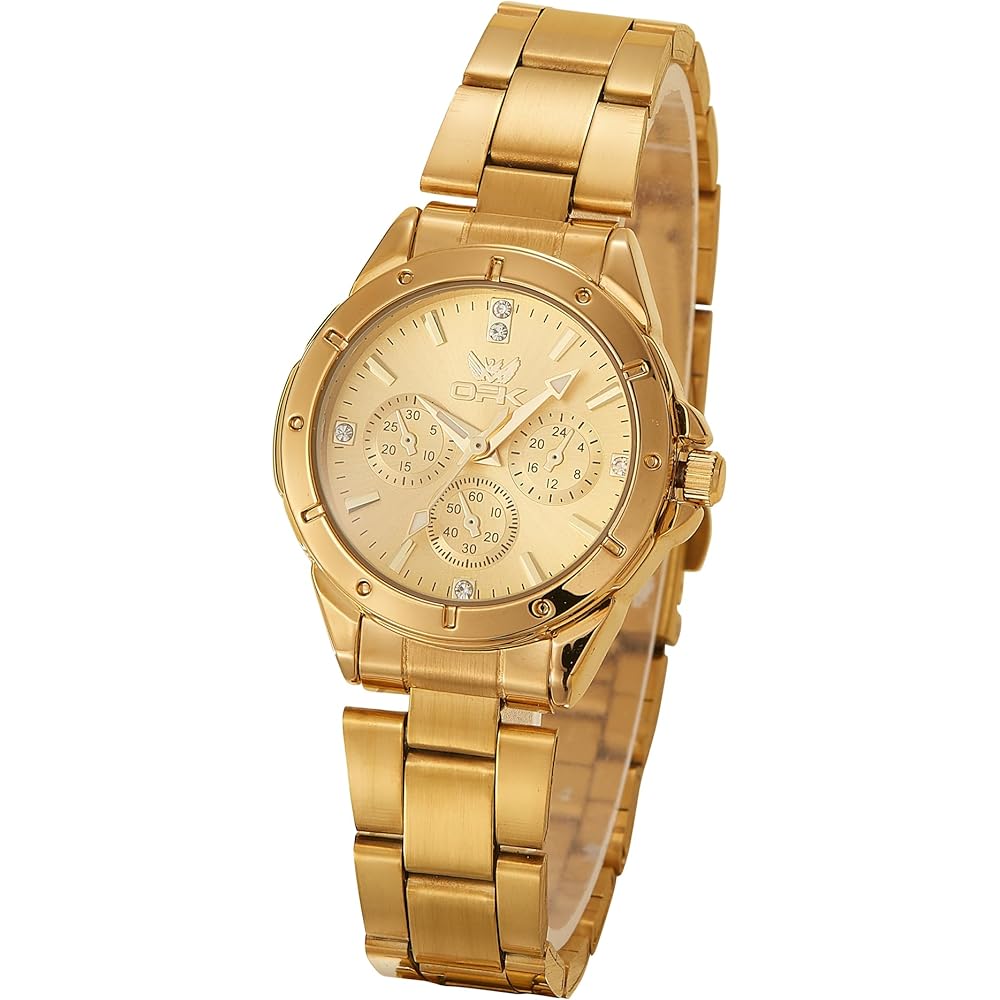 OPK Women s Elegant Simple Quartz Watch Waterproof Luminous Gold