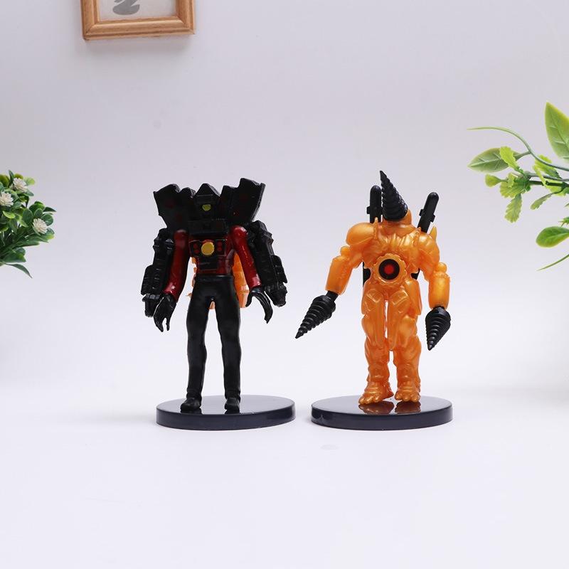 Skibidi Cameraman Toilet Titan Clockman Figurines Animated Decoration Character