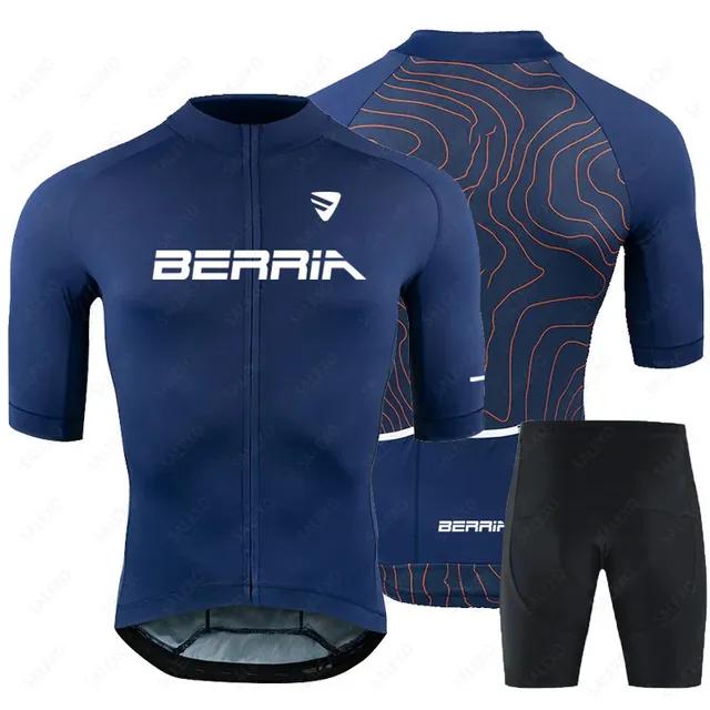 

BERRIA Men Cycling Jersey Set 2024 Summer Bicycle Cycling Clothing Short Sleeve Mountain Bike Clothes Maillot Ciclismo Hombre L