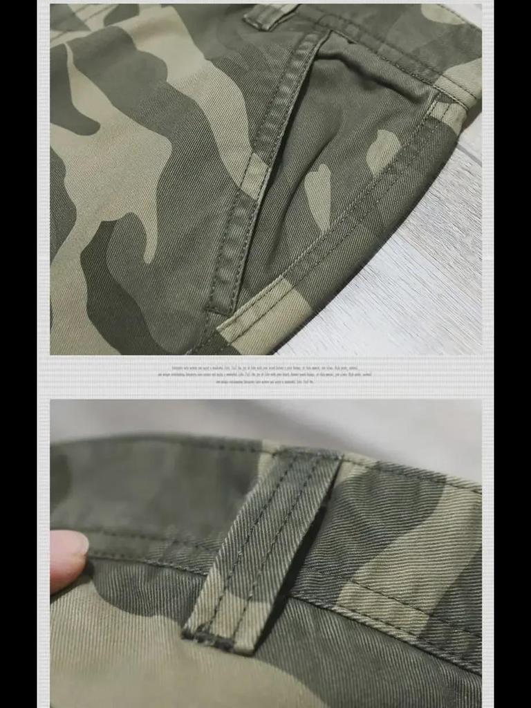 Men's Trendy Camouflage Nine-Point Overalls - 2023 Spring/Summer Korean Style