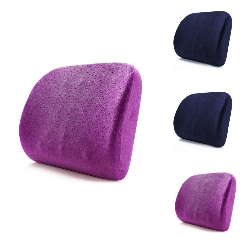 Plush Lumbar Support Pillow With Memory Foam For Chair And Bedroom Decor