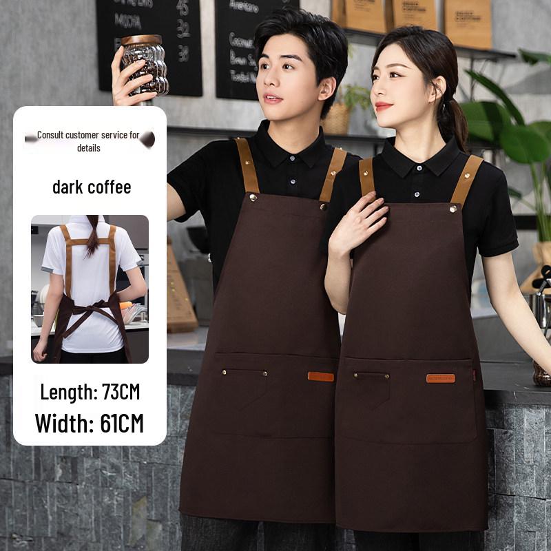 Women's Waterproof Chef Apron with Exquisite Shoulder Straps – Oilproof, Logo Customizable for Hotel and Kitchen Use