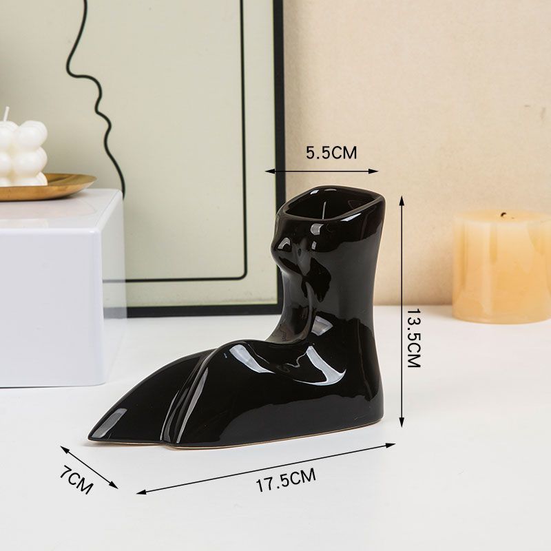 Creative Irregular Body Ceramic Vase Modern Abstract Figure Hydroponic Vase Crafts Flower Arrangement Interior Home Decoration